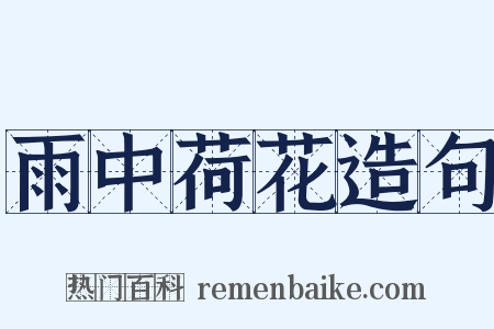 雨中荷花造句是什么意思的图片